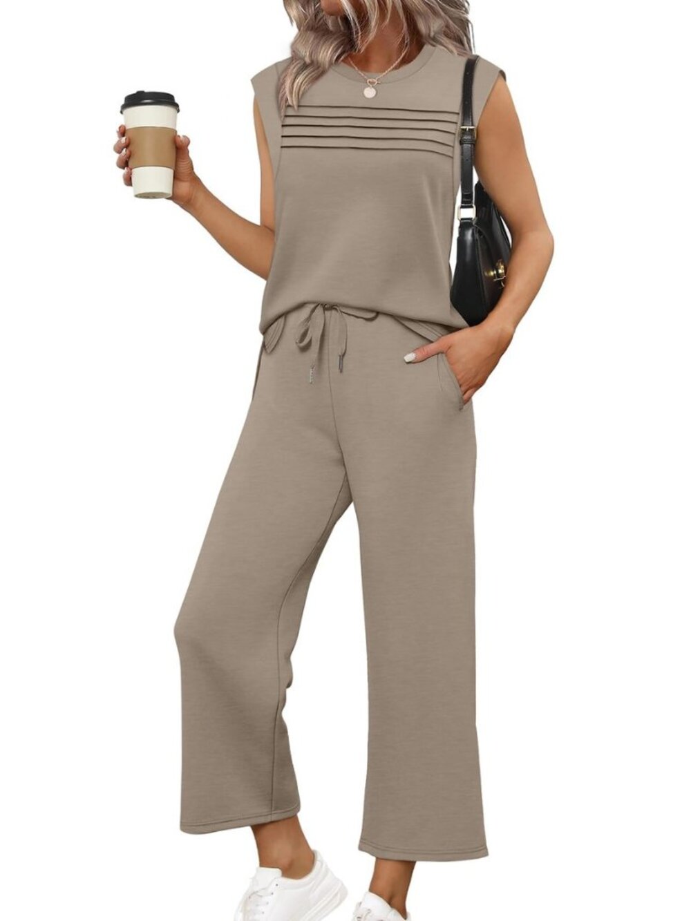 Two Piece Sets for Women Summer Spring Lounge Sets Travel Vacation Outfits Cap